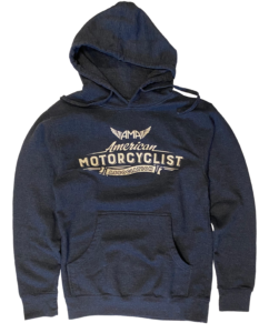 American Motorcyclist Blue Hoodie