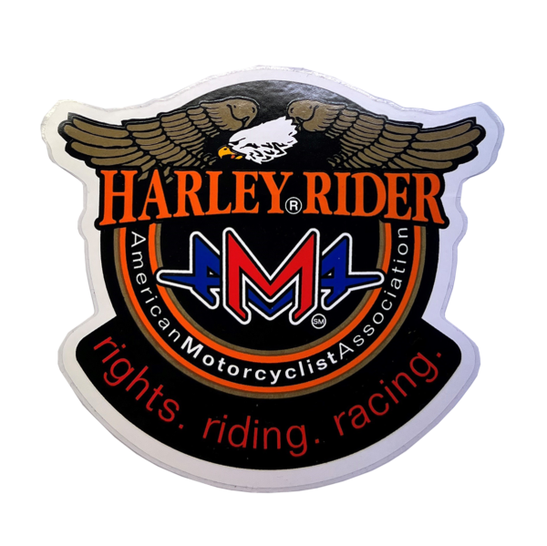 Vintage AMA Harley Rider Decal