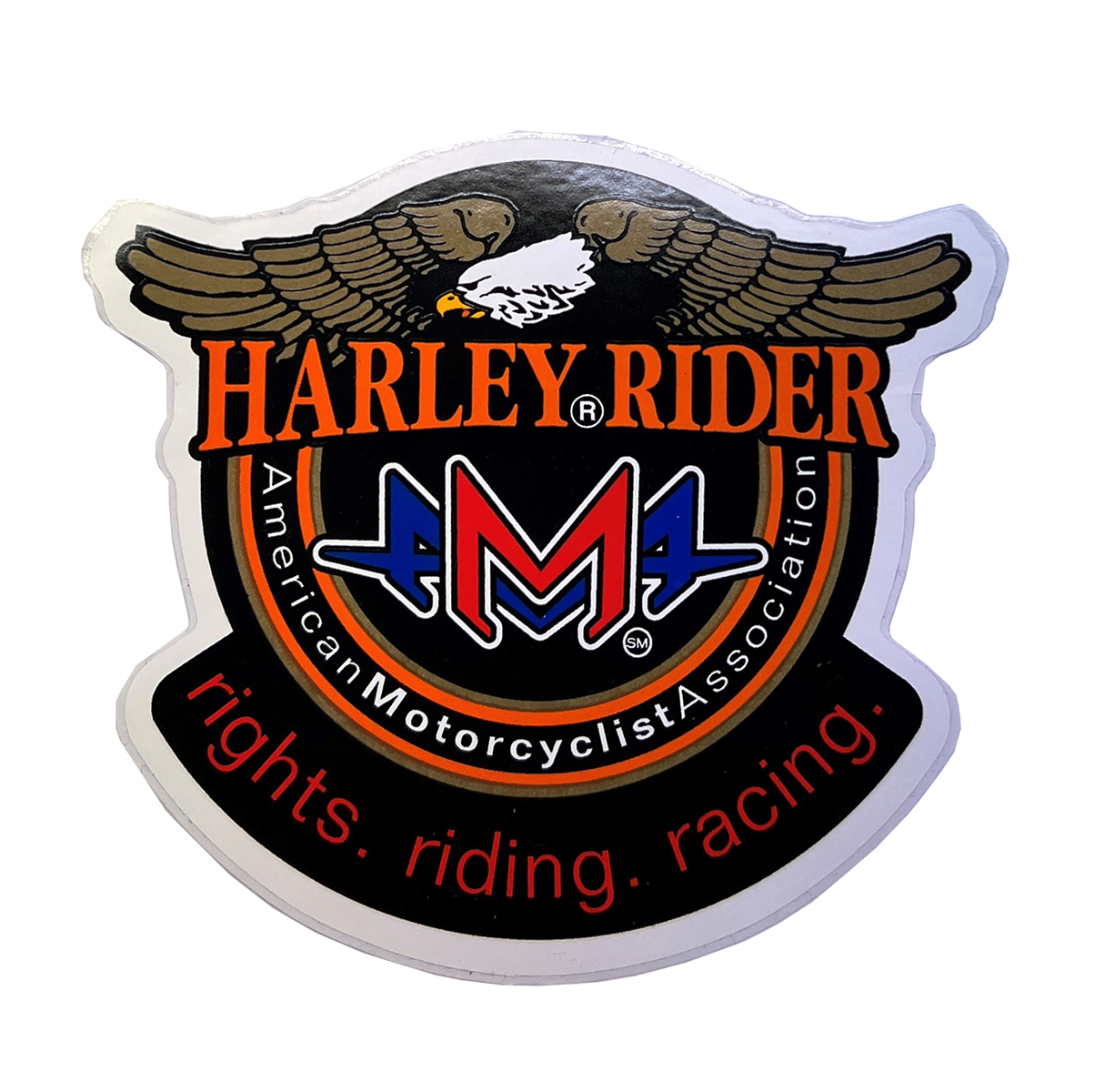 Vintage AMA Harley Rider Decal