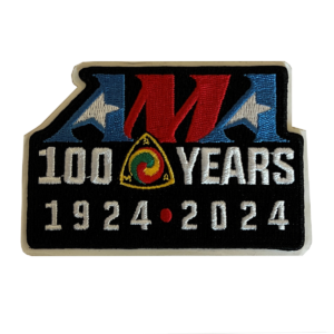 AMA 100 Years Black Patch on peel-off paper